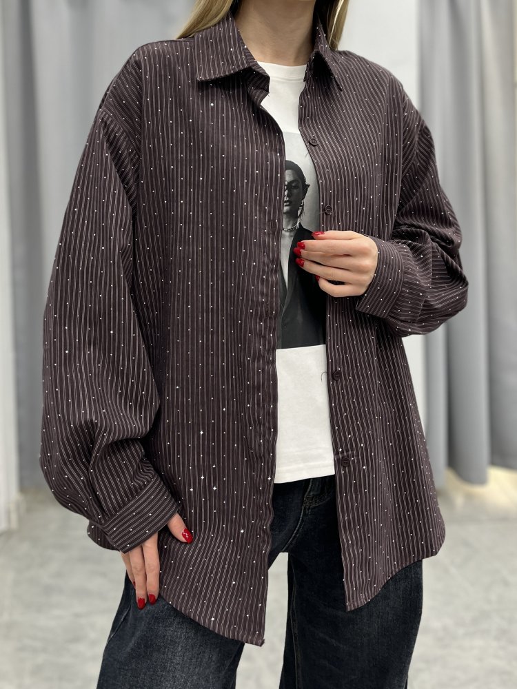 Рубашка со стразами 72461727\1031