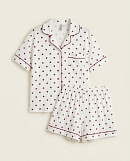 Пижама с шортами в серечко 72462020\25