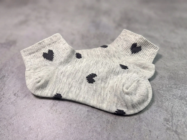 Носки с сердечками короткие 72462521\1225