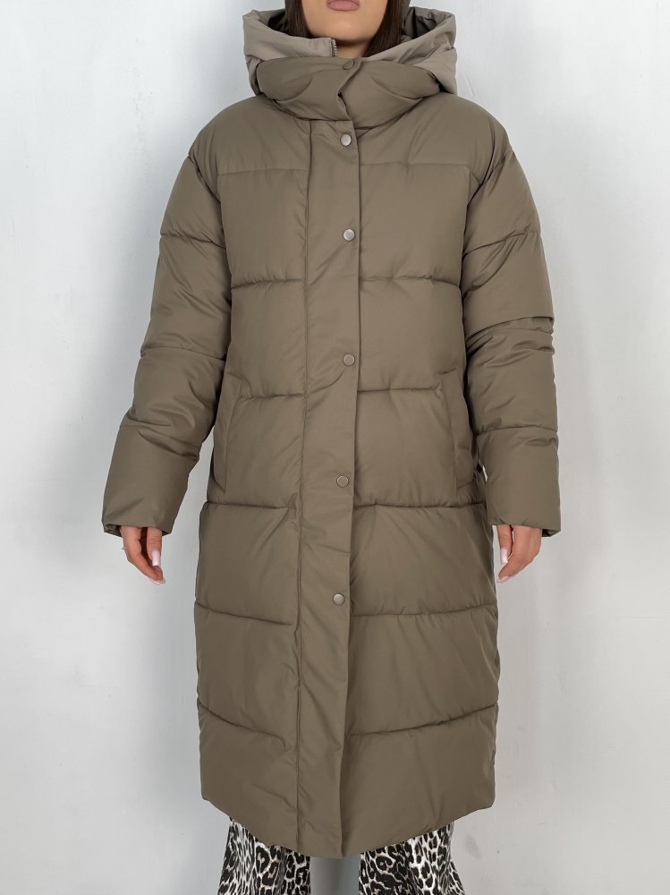 Пуховик удлиненный с капюшоном (зима) 72455725\709