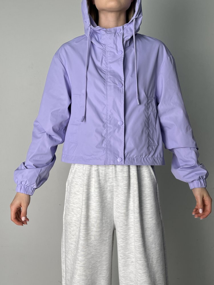 Ветровка укороченная с капюшоном 72452895\854