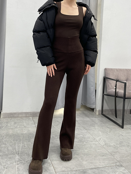 Леггинсы - брюки клеш трикотажные 72460956\1031