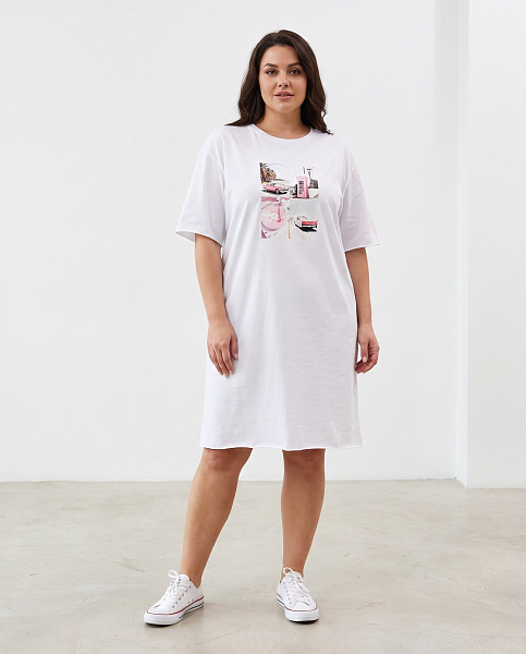 Платье - футболка с принтом SHOPDAANNA 72463576\25