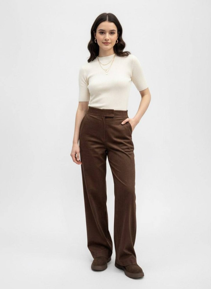 Брюки прямого кроя (спандекс) 72460767\1013