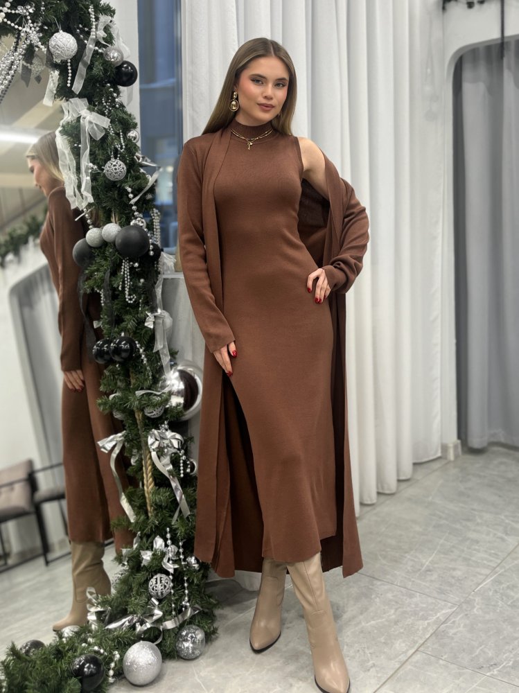 Платье трикотажное с кардиганом 72461505\1101