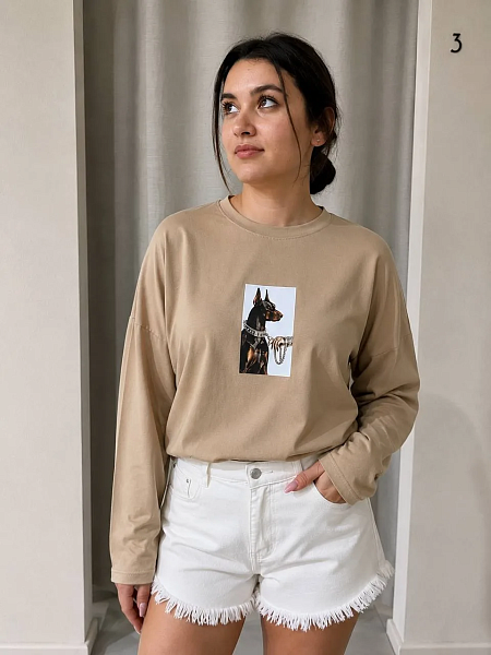 Лонгслив с принтом SHOPDAANNA 72463098\19