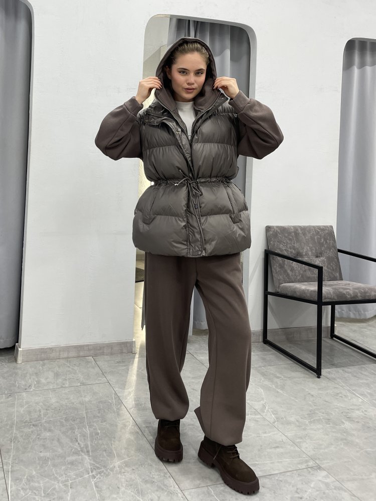 Костюм спортивный тройка на велюре с жилетом 72460547\41