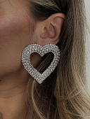 Серьги сердце со стразами 72459939\448