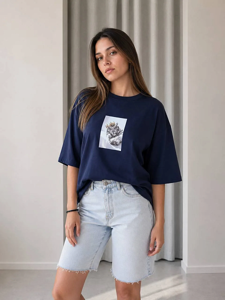 Футболка с принтом SHOPDAANNA 72463089\63