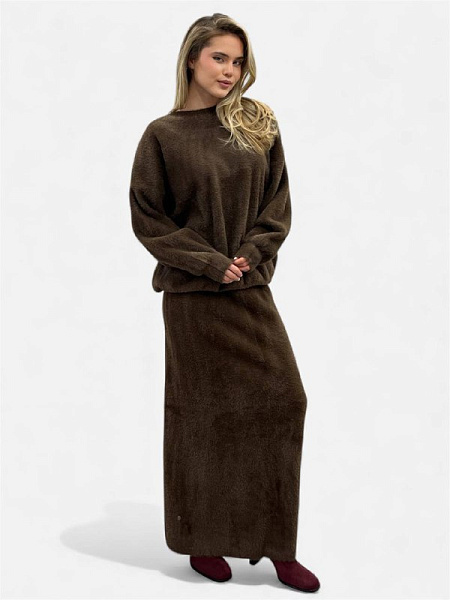 Костюм трикотажный с юбкой 72461138\1013