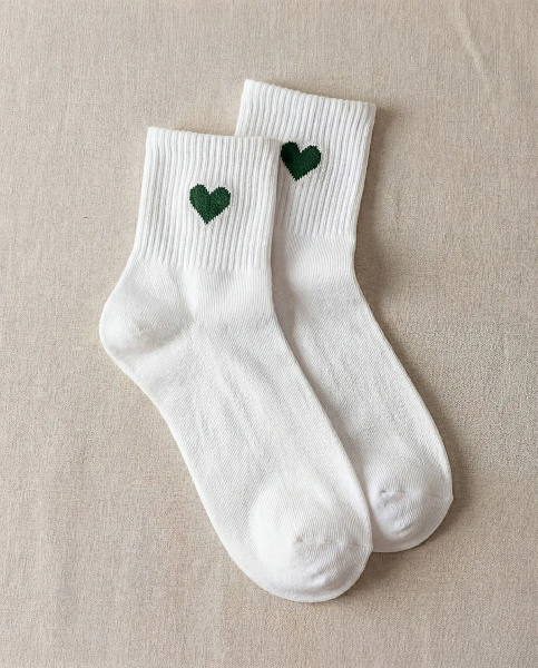 Носки с сердечками короткие 72438629\714