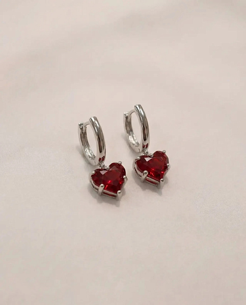 Серьги с сердечком 72462255\885