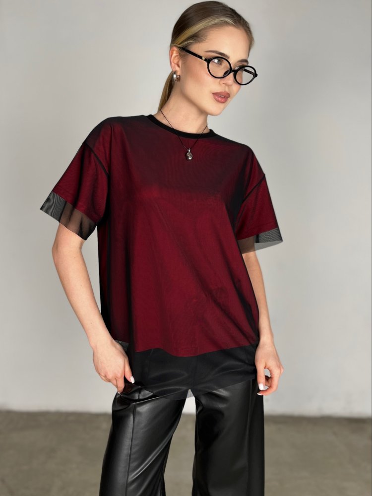 Футболка с сеткой SHOPDAANNA 72459678\17