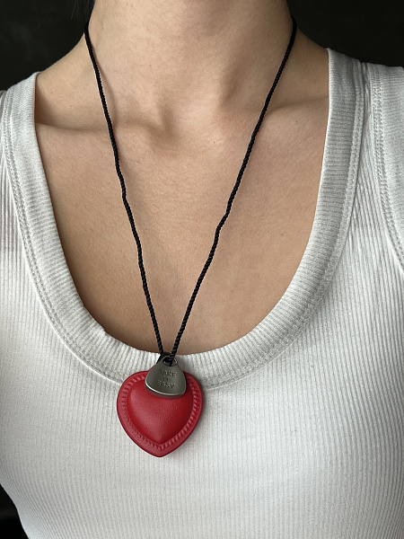 Подвеска-шнурок с сердцем 72459694\17