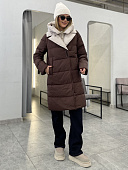 Пуховик комбинированный с капюшоном (Тинсулейт) 1186 72460646\1013