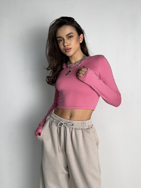 Лонгслив укороченный SHOPDAANNA (ткань фулайкра) 72447457\1011