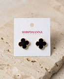 Серьги гвоздики клевер 72462309\881