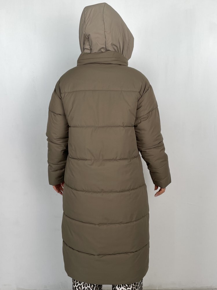 Пуховик удлиненный с капюшоном (зима) 72455725\709
